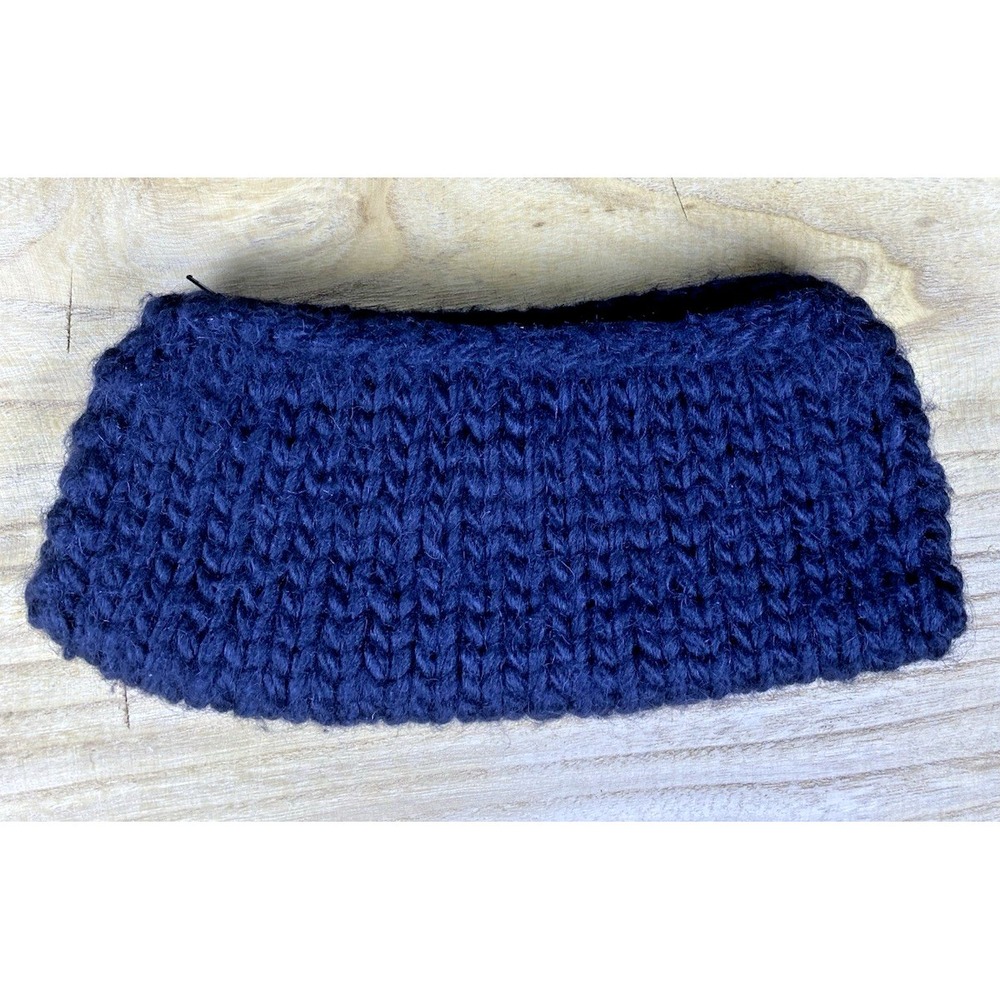 MAMIE Clutch Black Knit Zipper Lined  11.5" x 5"